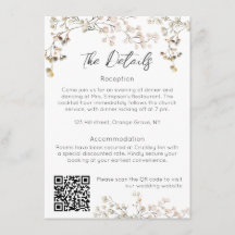 Carte de Mariage Gypsophile à Joindre