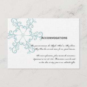 D'accompagnement Carte de mariage intérieure flocon de neige à coeu