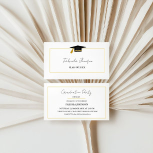 D'accompagnement Carte de nom de diplôme moderne Insertion Gold Fra