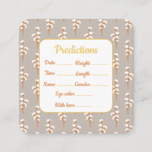 D'accompagnement Carte de prédiction baby shower - Activités amusan