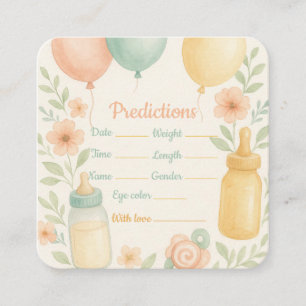 D'accompagnement Carte de prédiction baby shower - Activités amusan