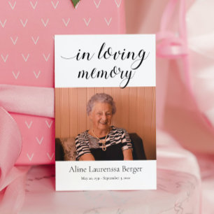D'accompagnement Carte de prière funéraire en mémoire d'amour avec 