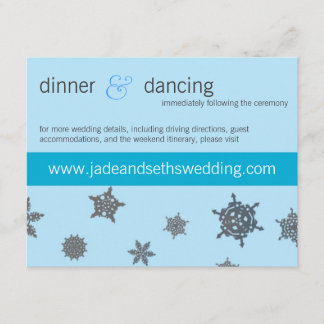 D'accompagnement carte de profil de site web de mariage flocon de n