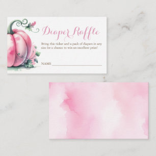 D'accompagnement Carte de rabat Citrouille rose - Baby shower d'aut