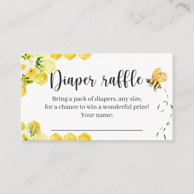 D'accompagnement Carte de rabat Little Honey Bee Diaper (Devant)