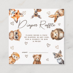 D'accompagnement Carte de rabat pour Baby shower animal de bois