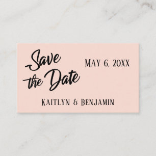D'accompagnement Carte de rappel de mariage Noir sur rose pâle avec