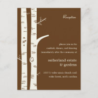 Carte de Réception de Mariage aux Arbres de boulea