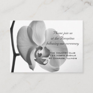 D'accompagnement Carte de réception de mariage blanc orchidée
