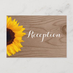 D'accompagnement Carte de Réception de Mariage en Bois de Grange au
