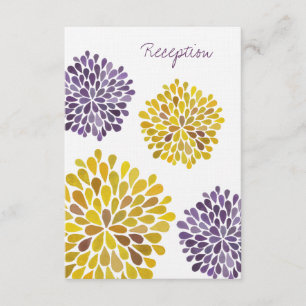 D'accompagnement Carte de Réception de Mariage Fleur de Dahlia Viol
