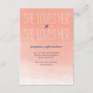 D'accompagnement Carte de réception de mariage lesbien Elle l'aime