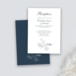 D'accompagnement Carte de réception de mariage minimale pour feuill
