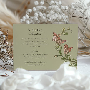 D'accompagnement Carte de réception de mariage pour perroquets d'él