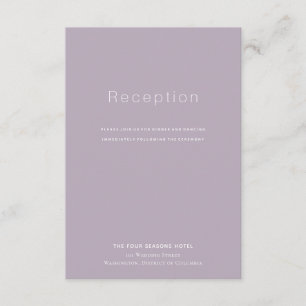 D'accompagnement Carte de réception de mariage simple moderne pouss