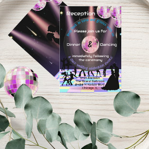 D'accompagnement Carte de réception Disco Wedding Personnalisable