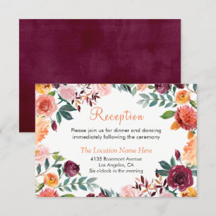 D'accompagnement Carte de réception du jardin botanique de l'orange