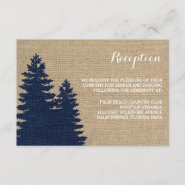 D'accompagnement Carte de réception hivernale avec pinède en toile