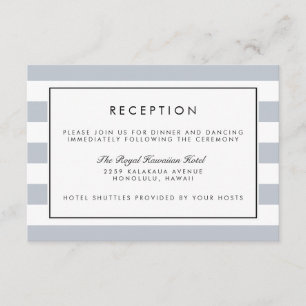 D'accompagnement Carte de réception Metro Stripe Gris