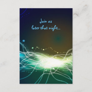 D'accompagnement Carte de réception Neon Star Bar Mitzvah Party
