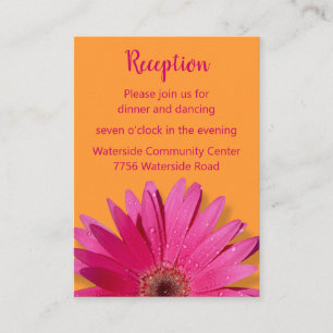 D'accompagnement Carte de réception orange et rose Gerbera Daisy