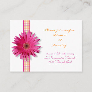 D'accompagnement Carte de réception rose Gerbera Daisy