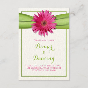 D'accompagnement Carte de réception rose Gerbera Daisy