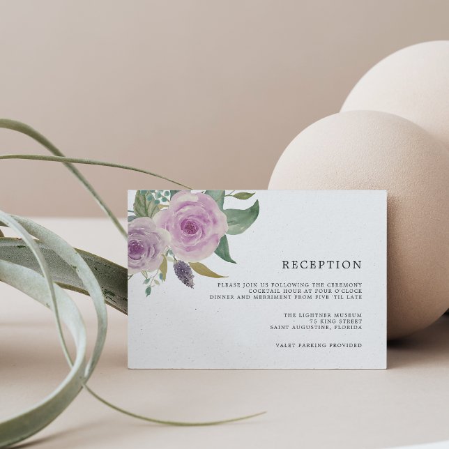 D'accompagnement Carte de réception Violet & Sage (Créateur téléchargé)