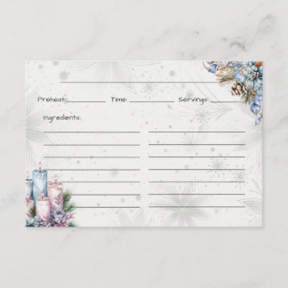 D'accompagnement Carte de recette de base pour épices d'hiver