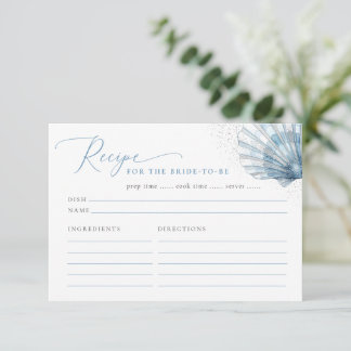 D'accompagnement Carte de recette de douche de mariage côtier
