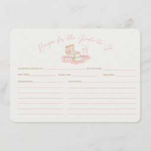 D'accompagnement Carte de recette de douche nuptiale Perles & Prose