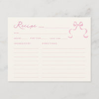 Carte de recette de Fête des mariées à main douce 