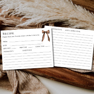 D'accompagnement Carte de recette de mariage marron chocolat mocha 