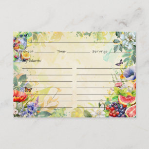 D'accompagnement Carte de recette de salade de fruits