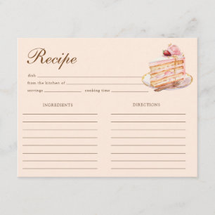D'accompagnement Carte de recette de thé pour un mariage pastel ora
