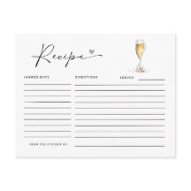 Carte de recette Fête des mariées Pearls & Prosecc
