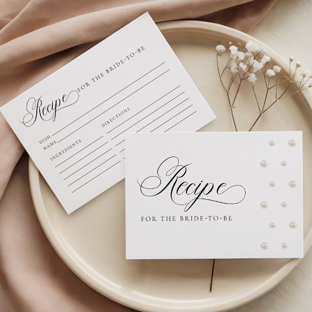 D'accompagnement Carte de recette Perles pour la future mariée (Créateur téléchargé)