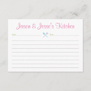 D'accompagnement Carte de recette pour douche ou chauffage