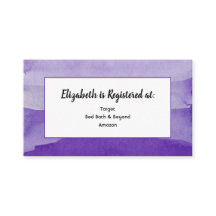 Carte de registre aquarelle violette