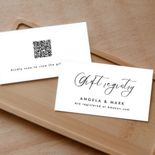 D'accompagnement Carte de registre de cadeaux minimaliste moderne