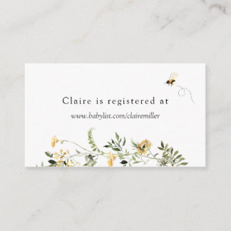 D'accompagnement Carte de registre de fleurs sauvages jaunes Sweet