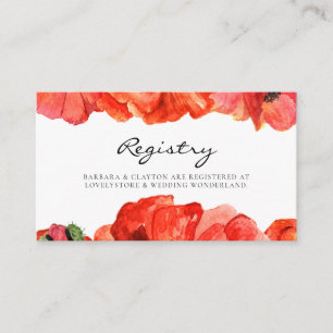 D'accompagnement Carte de registre de mariage à l'aquarelle coqueli