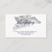 Carte de Registre Mariage Silver Moderne