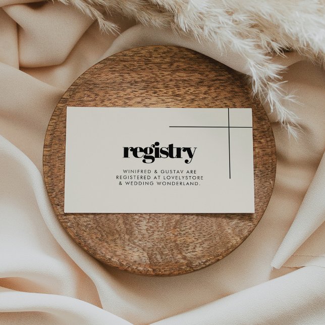 D'accompagnement Carte de registre mariage simple, élégante et chic (Créateur téléchargé)