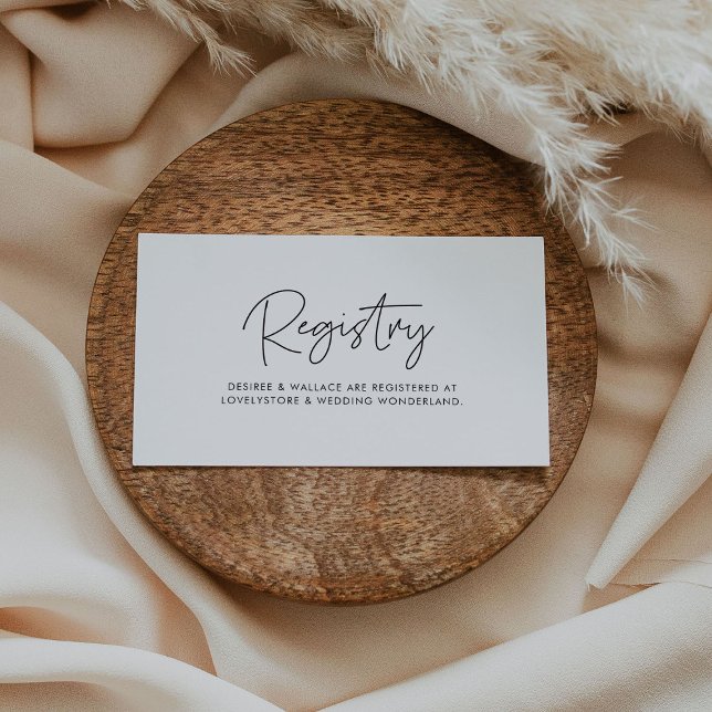 D'accompagnement Carte de registre minimaliste moderne pour mariage (Créateur téléchargé)