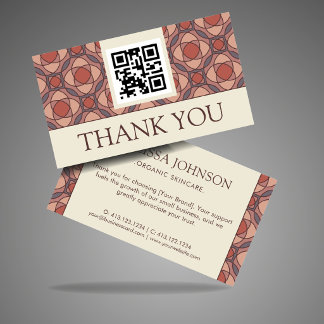 D'accompagnement Carte de remerciement géométrique moderne Marsala