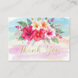 D'accompagnement Carte de remerciement hawaïenne à l'hibiscus tropi