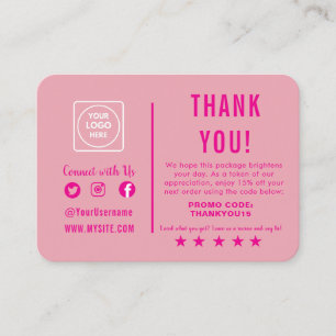 D'accompagnement Carte de remerciement mignonne et rétro rose modif
