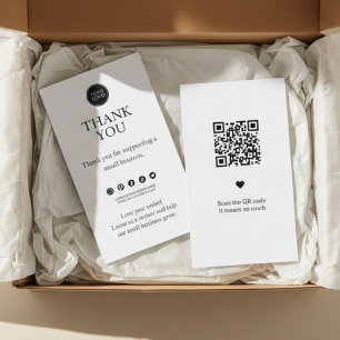 D'accompagnement Carte de remerciement minimale pour petite entrepr