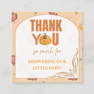 D'accompagnement Carte de remerciement pour Baby Shower Citrouille